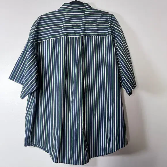 ✨Lot of 2 VTG Puritan Mens 2XL Plaid Stripe Button down Shirt Short Sleeve Y2K - Picture 3 of 13